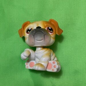Hasbro LPS Littlest Pet Shop Tan and White Puppy (#46)